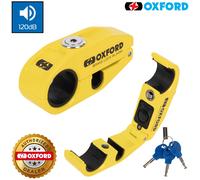 Oxford Brake Lock Alarm LK304 | Alarmed Front Brake Lever 120db Siren Motorcycle Motorbike Scooter Security
