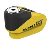 Oxford Motorcycle Disc Lock with Alarm Quartz XA10 Motorbike 10mm pin Motorbike Scooter Brake Disc Lock Anti Theft Bike Security - Yellow/Black