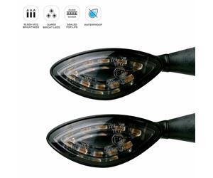 Oxford Motorcycle Mercury Black LED Indicators Fits BMW R NINE T URBAN GS