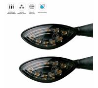 Oxford Motorcycle Mercury Black LED Indicators Repeaters Fits SUZUKI GN125