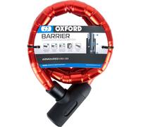 Oxford Motorcycle Motorbike Barrier Armoured Cable Lock Red - 1.4m x 25mm