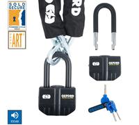Oxford Motorcycle Motorbike Boss Alarm Chain Lock Black Sold Secure - 12mm