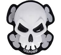 Oxford Motorcycle Motorbike Knee Sliders - Skull White