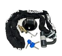 Oxford Motorcycle Security BunMOTORBIKE OXFORD SOLD SECURE HD CHAIN LOCK 2.0M with Motorcycle Safety RS Atom Ground Anchor Black dle - OF160 HD Chain Lock and Taskforce Ground & Wall Anchor LK408 - S