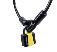 Oxford Motorcycle Security Loop Lock10 Hooped Cable + Padlock 10mm x 1.8m LK222 Products, Smoke
