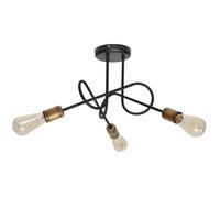 Oxford Multi Arm Semi Flush Ceiling Light Black Patina 50cm Netlighting Black One Size