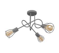 Oxford Multi Arm Semi Flush Ceiling Light Grey 56cm Netlighting Grey One Size
