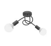 Oxford Multi Arm Semi Flush Ceiling Light Smokey 38cm Netlighting Grey One Size