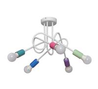 Oxford Multi Arm Semi Flush Ceiling Light White MultiColoured 60cm Netlighting Multi One Size