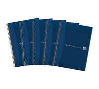 My Notes A4 Card Cover Wirebound Notebook Ruled with Margin and Perforated 100 Page, 5 Notebooks