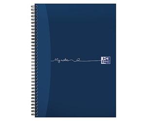 Oxford My Notes A4 Card Cover Wirebound Notebook, Ruled with Margin and Perforated, 200 Page, 1 Notebook Black