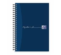 Oxford My Notes Notebook A5 Card Cover Wirebound Ruled 100 Pages Navy Blue (Pack 5) 400020197