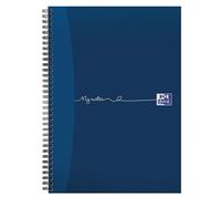 OXFORD Notebook My Notes A5 Ruled Spiral Bound Cardboard Hardback Blue Perforated 200 Pages 100 Sheets Pack of 3