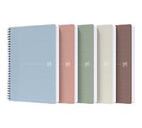 OXFORD My Rec'Up Notebook A5 Ruled Twin Wire Card Assorted 180 Pages 90 Sheets Pack of 5