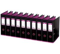 Oxford myColour A4 Folder 8 cm Wide Two Tone Black and Pink Pack of 10