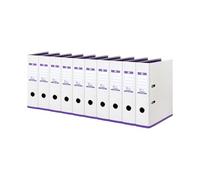 Oxford myColour A4 Folder 8 cm Wide Two Tone White and Purple Pack of 10
