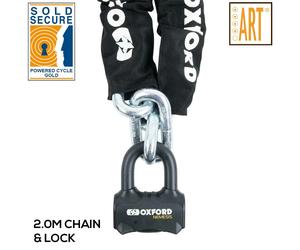 Oxford Nemesis 16mm Ultra Strong Chain & Lock Sold Secure Bike Motorcycle Chains