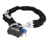 Oxford LK473 Nemesis 16mm Round Link Chain & Shackle Padlock Motorcycle Lock, Black, 1.5m