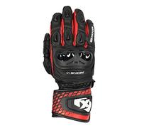 Oxford Nexus Men's Leather Motorcycle Glove, Black/White/Red, L