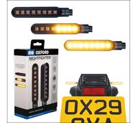 Oxford Nightfighter Sequential Motorcycle Indicators, LED, Smoked Lens