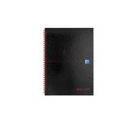 OXFORD Notebook A4 Squared Spiral Bound Cardboard Black 100 Pages
