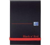 OXFORD Notebook Black n' Red A7 Plain Casebound PP (Polypropylene) Hardback Black, Red 192 Pages 96 Sheets