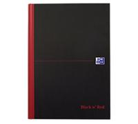 OXFORD Notebook Black n' Red B5 Ruled Casebound Cardboard Black, Red 192 Pages