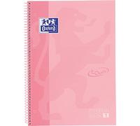 Oxford Notebook Eook 1 School Te DIN A4+ 80 Sheets Squared 5 mm with Margin Flamingo Pastel