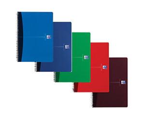 OXFORD Notebook Office Urban Mix A4 Ruled Spiral Bound PP (Polypropylene) Hardback Assorted 180 Pages 90 Sheets Pack of 5