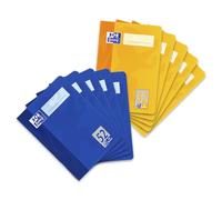 Oxford Octave Book A6 Line Style 52 (Squared), 32 Sheets, Yellow & Blue, Pack of 10