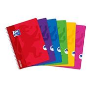 Oxford Office 100107287 Pack of 5 Spiral-Bound Notebook 192 Pages