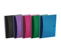Oxford Office A4 Opaque Poly Cover Wirebound Notebook Narrow Ruled With Margin 180 Page Including Repositionable Divider/ruler,