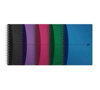 Oxford Office A5 Opaque Poly Cover Wirebound Notebook Narrow Ruled With Margin 180 Page Including Repositionable Divider/ruler,
