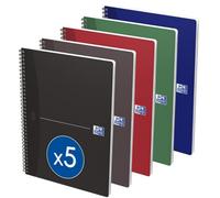 Oxford Card Cover Wirebound Notebook 100105331 – A4 180 Pages – Assorted Colours (5 Pack)