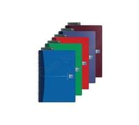 Oxford Office Essentials A5 Card Cover Wirebound Notebook Narrow Ruled with Margin 180 Page including Repositionable Divider/Ruler, Assorted Colours, 5 Notebooks