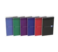 OXFORD Office Essentials Notepad Special format Ruled Spiral Cardboard Hardback Assorted Perforated 140 Pages 90 Sheets Pack of 10