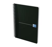 Oxford Office Notebook Wirebound Polypropylene Ruled 180Pp 90Gsm A5 Smart Black Ref N002988 Pack Of 5