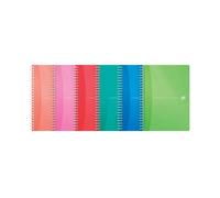 Oxford Office Wirebound Notebook 100104780 - Transparent Assorted A5 Pack of 5