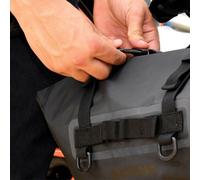 Oxford 16L Polyester Pannier Rack Bag for Motorbike Bicycle Soft Roll Top 16L Capacity 40x53x17cm Black