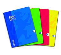 Oxford OpenFlex Pack of 5 Spiral-Bound Notebook Quadrille-Ruled Large Squares Seyès-Ruled 100 Pages A4 Assorted Colours