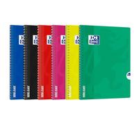 Oxford OpenFlex Seyès Spiral Bound Notebook Large Squares 100 Pages 24 x 32 Assorted Colours Pack of 5