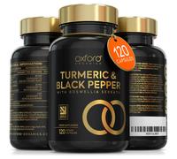 Oxford Organics Turmeric 3000mg Capsules with Boswellia & Black Pepper - 1 Daily Capsule, 4-Month UK-Made Supply (120 capsules)