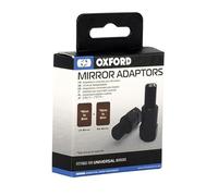 Oxford OX580 - Motorcycle Mirror Adaptors - For Unviersal Mirrors - 8mm to 10mm Reverse, Black