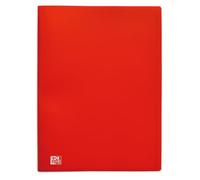 OXFORD Pack of 10 A4 Document Protectors 60 Sheets / 30 Pockets Polypropylene Cover Red
