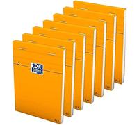 OXFORD Pack of 10 Orange A6 Small Squares Notepads 5mm 80 Sheets Stapled Cover Coated Orange