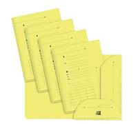 Oxford Pack of 100 A4 Document Folders for 200 Sheets of Kraft Paper 240 g Thick Pastel Yellow