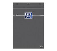 OXFORD Pack of 5 Note Pads Orange A5, Small Squares, 5 mm, 80 Sheets, stapled, Cover Sheet Coated Grey