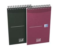 OXFORD Pack of 5 Task Manager Notepads 12.5 x 20 cm 140 Pages Ruled 8 mm Spiral Bound Card Cover Assorted Colours
