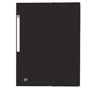 OXFORD Pack of 50 3 Flap Top File + A4 Elastic Band Black