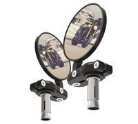 Oxford Rearview Mirrors Set OX577 – Motorcycle Bar-End, Unisex – Silver